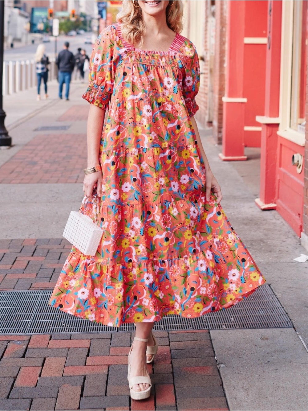 Printfresh Muse Dress - floral print maxi dress - medium